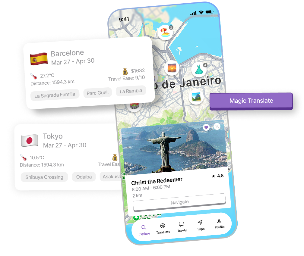Travel AI app preview